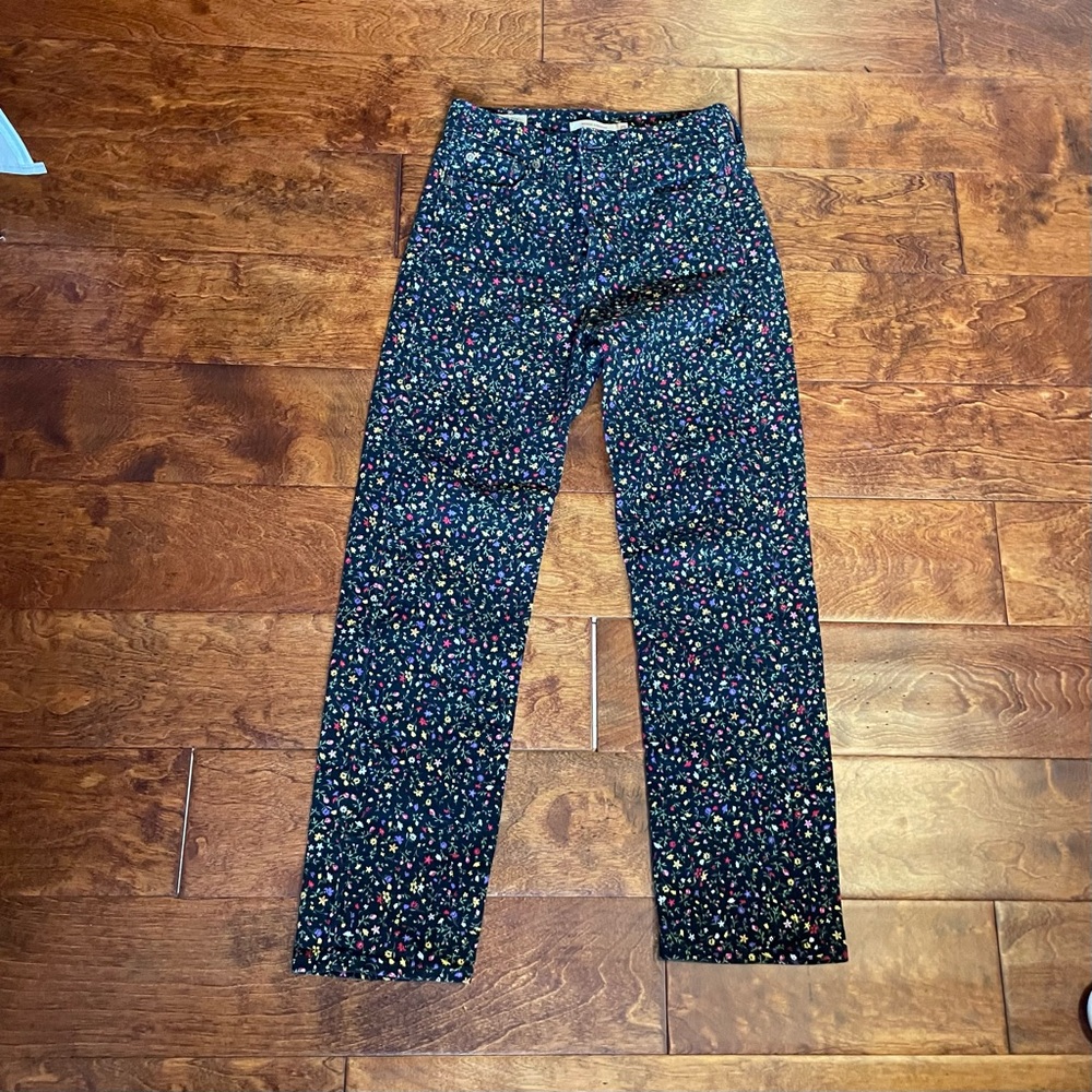 Levi’s limited edition floral wedgie straight jeans